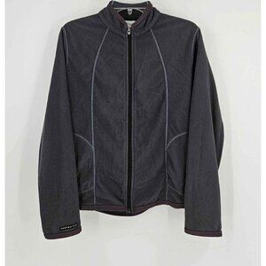 Nike Therma-Fit Womens Lightweight Full Zip Soft Gray Jacket w/Zip Pockets Sz M